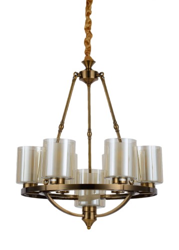 Lumina Deco Lampa Wisząca Loft Mosiężna Santini W7