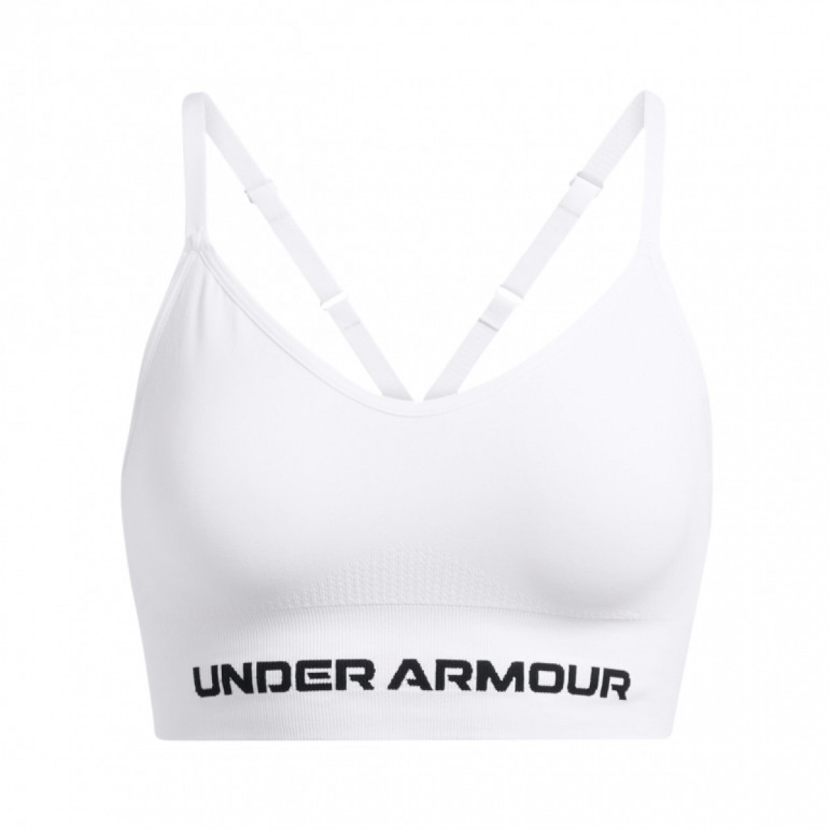 Damski biustonosz treningowy Under Armour Vanish Seamless Low Bra - biały - UNDER ARMOUR
