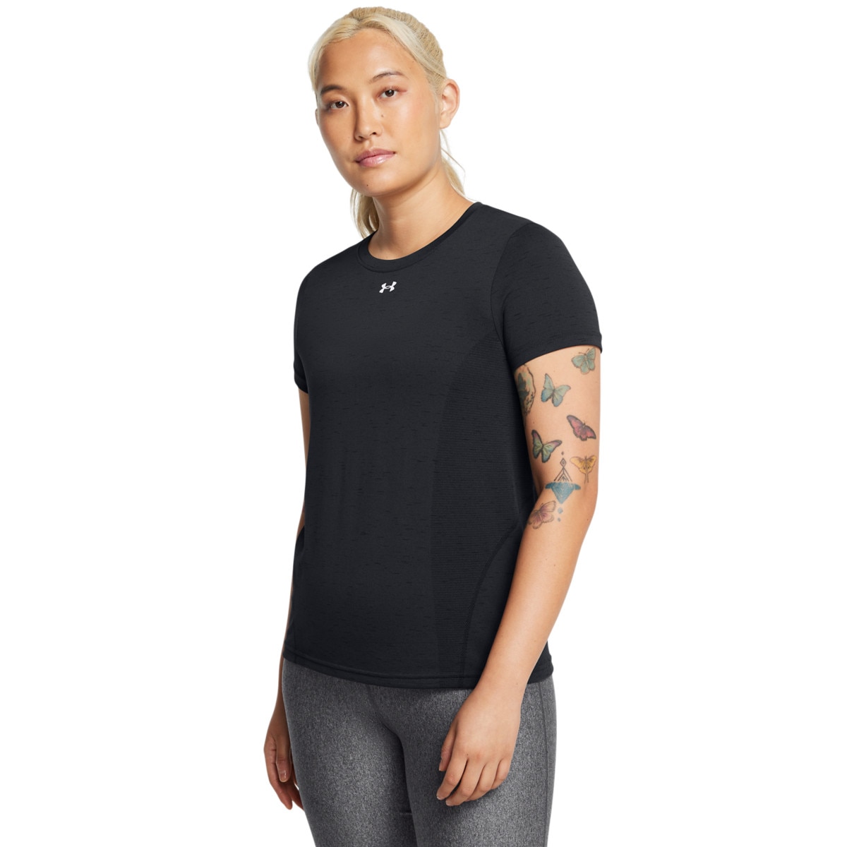 Damska koszulka treningowa Under Armour Vanish Seamless Loose Ss - czarna - UNDER ARMOUR