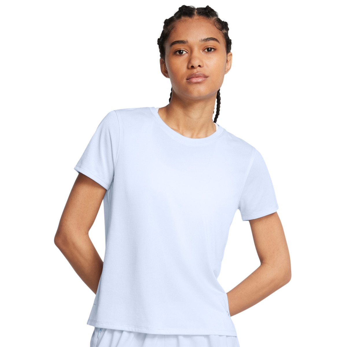 Damska koszulka do biegania Under Armour UA Launch Shortsleeve - niebieska - UNDER ARMOUR