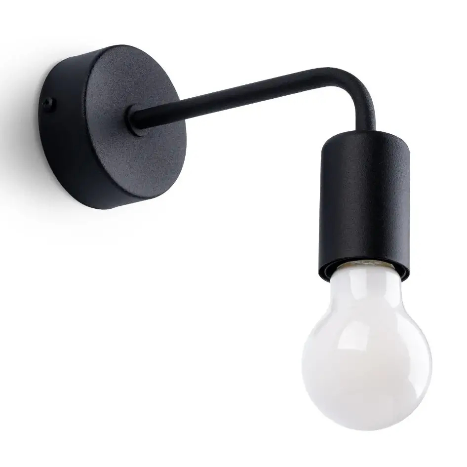 Pojedynczy kinkiet ścienny Norah SL.1449 Sollux metalowy czarny