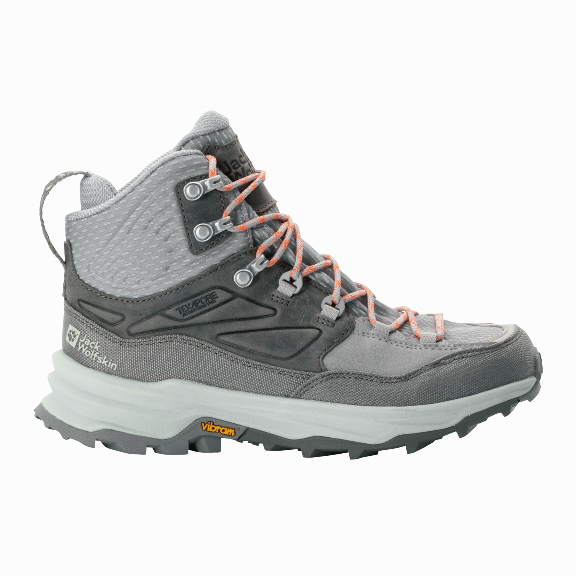 Damskie buty trekkingowe Jack Wolfskin CYROX TEXAPORE MID W pebble - 40,5