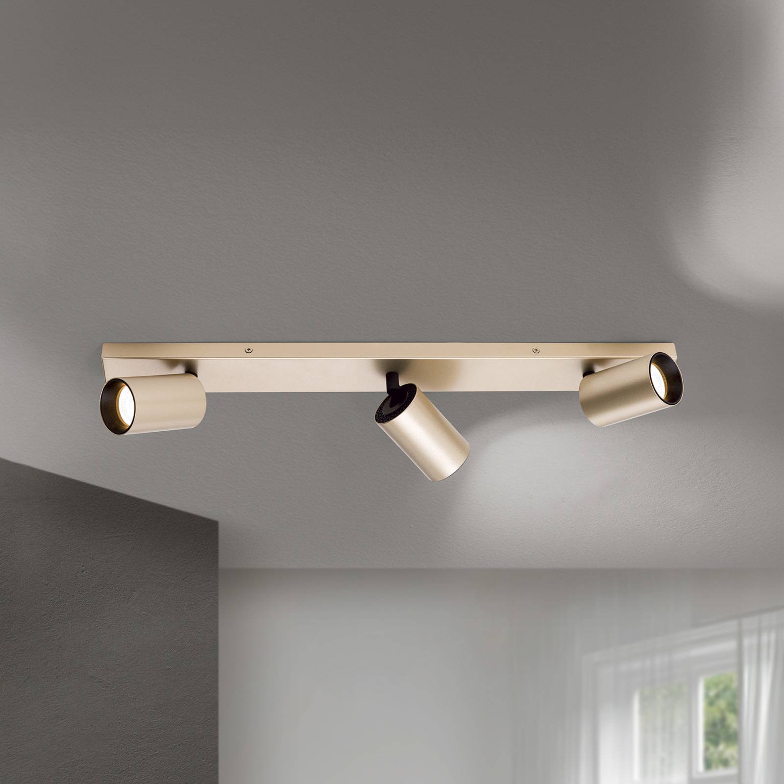 ORION Reflektor Sean, 3-punktowy, w kolorze złotym, metalowy, obrotowy