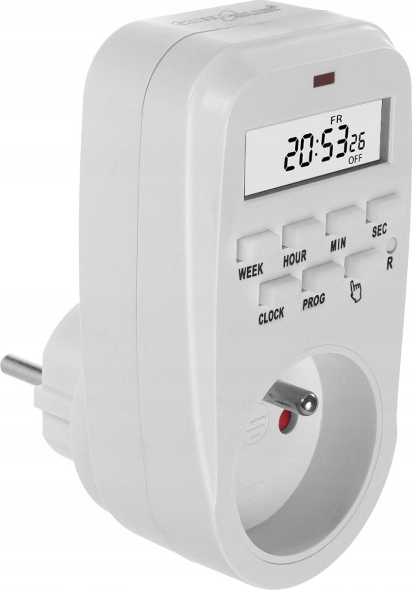 GreenBlue Włącznik czasowy - timer cyfrowy GreenBlue, max. obciążenie 16A, IP20, GB362 E