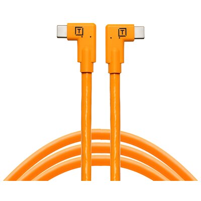 Kabel USB-C - USB-C kątowy TETHER TOOLS Pro 50 cm Pomarańczowy