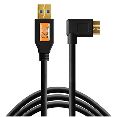 Kabel kątowy USB - Micro-B TETHER TOOLS Pro 4.6 m Czarny