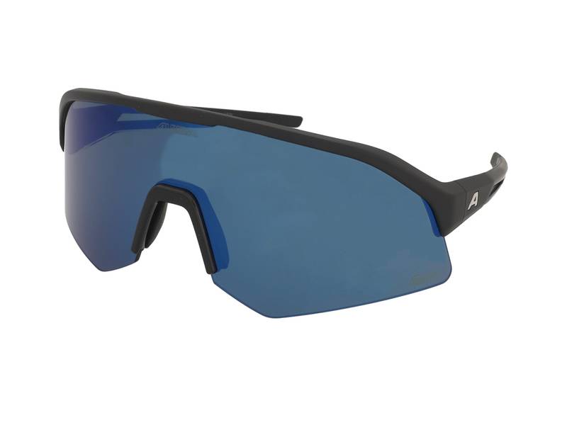 Okulary przeciwsłoneczne Alpina Sonic HR Q-Lite Black Matt/Blue Mirror