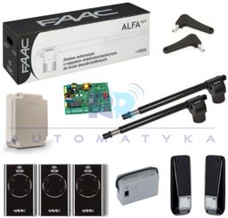 FAAC Zestaw ALFA 414 do bram o długości skrzydła do 3 m + 3 Piloty