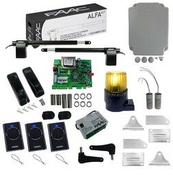 FAAC Zestaw ALFA LONG 414 do 4 m + Lampa GUARD + 3 Piloty