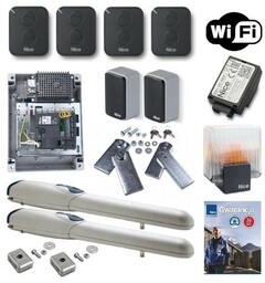 Nice Zestaw WINGO WG3524 24V do 200 kg + 4 Piloty ERA FLOR + Lampa ELDC + BIDI WIFI