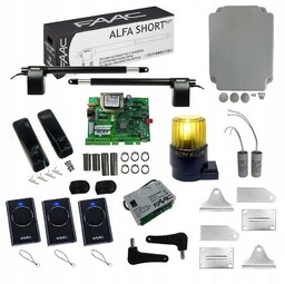 FAAC Zestaw ALFA SHORT 414 do 1,8 m + Lampa GUARD