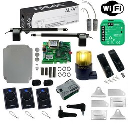 FAAC Zestaw ALFA 414 do 3 m + 3 Piloty + Lampa GUARD + WIFI SUPLA