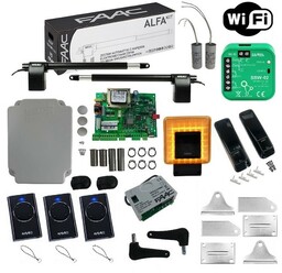 FAAC Zestaw ALFA 414 do 3 m + 3 Piloty + Lampa XLED + WIFI SUPLA