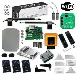 FAAC Zestaw ALFA 414 do 3 m + XLED + WIFI SUPLA + Odbojnik