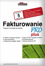 Fakturowanie PRO Plus - 1 firma / 5 stanowisk