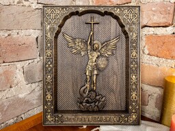 Obraz na ścianę Michał Archanioł, lity dąb