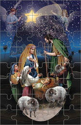 Puzzle Boże Narodzenie - Święta Rodzina - 10 szt.