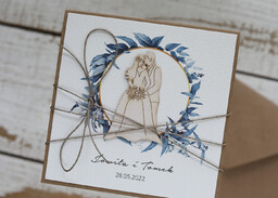 Wyjątkowa kartka ślubna ręcznie robiona z życzeniami