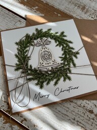 Kartka świąteczna ręcznie robiona ang. Merry Christmas