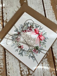 Kartka świąteczna ręcznie robiona na Boże Narodzenie