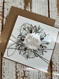 Kartka świąteczna ręcznie robiona Merry Christmas