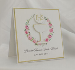 Zaproszenia na Pierwszą Komunię Swiętą, wzór 28A