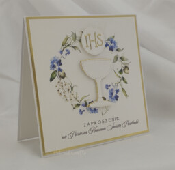 Zaproszenia na Pierwszą Komunię Swiętą, wzór 26B