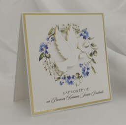 Zaproszenia na Pierwszą Komunię Swiętą, wzór 26C