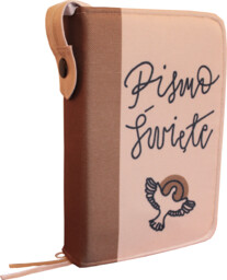 Okładka, ETUI na Biblię, Pismo Święte, z ulubionym CYTATEM, DEDYKACJĄ, wzór GOŁĄB, zamykana na zamek