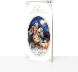 Kartka na Boże Narodzenie - Święta Rodzina i Jezus Chrystus