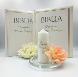 Świeca na Chrzest - ozdoba stołu