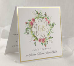 Zaproszenia na Pierwszą Komunię Swiętą, wzór 14A