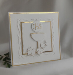 Zaproszenie na Pierwszą Komunię Swiętą, Linia Gold, wzór 7