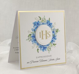 Zaproszenia na Pierwszą Komunię Swiętą, wzór 12A