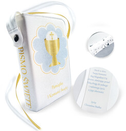 Okładka na Pismo Święte PALLOTTINUM 22x16 na zamek, prezent na komunię z dedykacją