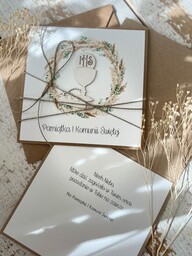 Pamiątka komunii/prezent - Kartka komunijna na komunię - gotowe życzenia komunijne