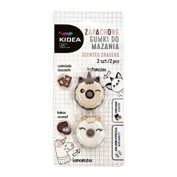Gumki do mazania zapachowe Kotek i Lama 2 szt Kidea DF-GMZKL2KA-98354