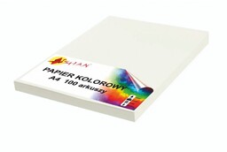 Papier kolorowy A4 90g kość słoniowa 8206 8206-100, Ilość arkuszy: 100 arkuszy