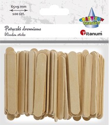 Patyczki kreatywne drewniane 100 szt 65 mm Titanum TI390602-07412