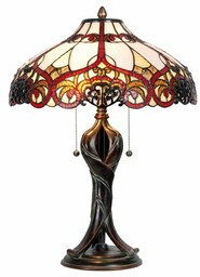 Witrażowa Lampa Stołowa Tiffany K Clayre & Eef