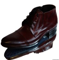 Skorzane SZTYBLETY męskie BORDO NR 42