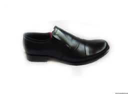 Skorzane BUTY MESKIE szerokie TĘGOSĆ H czarny 46