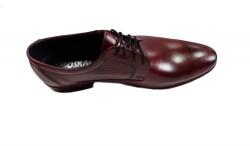 MOSKAŁA skórzane BUTY męskie bordo nr 45