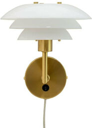 DybergLarsen - DL20 Lampa Ścienna Opal/Brass DybergLarsen
