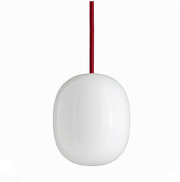 Piet Hein - Superegg 300 Lampa Wisząca Opalizowana/Czerwony Kabel Piet Hein