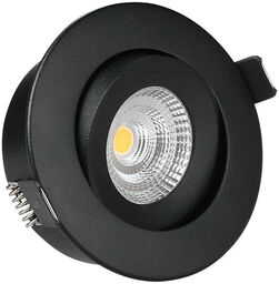 Antidark - Downlight Wbudowany Reflektor Punktowy 7W 3000K Regulowany Czarny Antidark