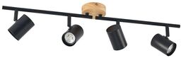 Lindby - Xiomara 4 Lampa Sufitowa Black/Light Wood Lindby