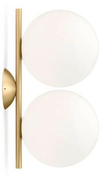 Flos - IC C/W1 Double Lampa Sufitowa/Ścienna w Kolorze Mosiądzu Flos
