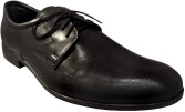 Skórzane półbuty Moskała czarne obcas 2 cm nr 42