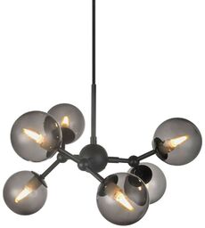 Halo Design - Atom 6 Lampa Wisząca Black/Smoke Halo Design